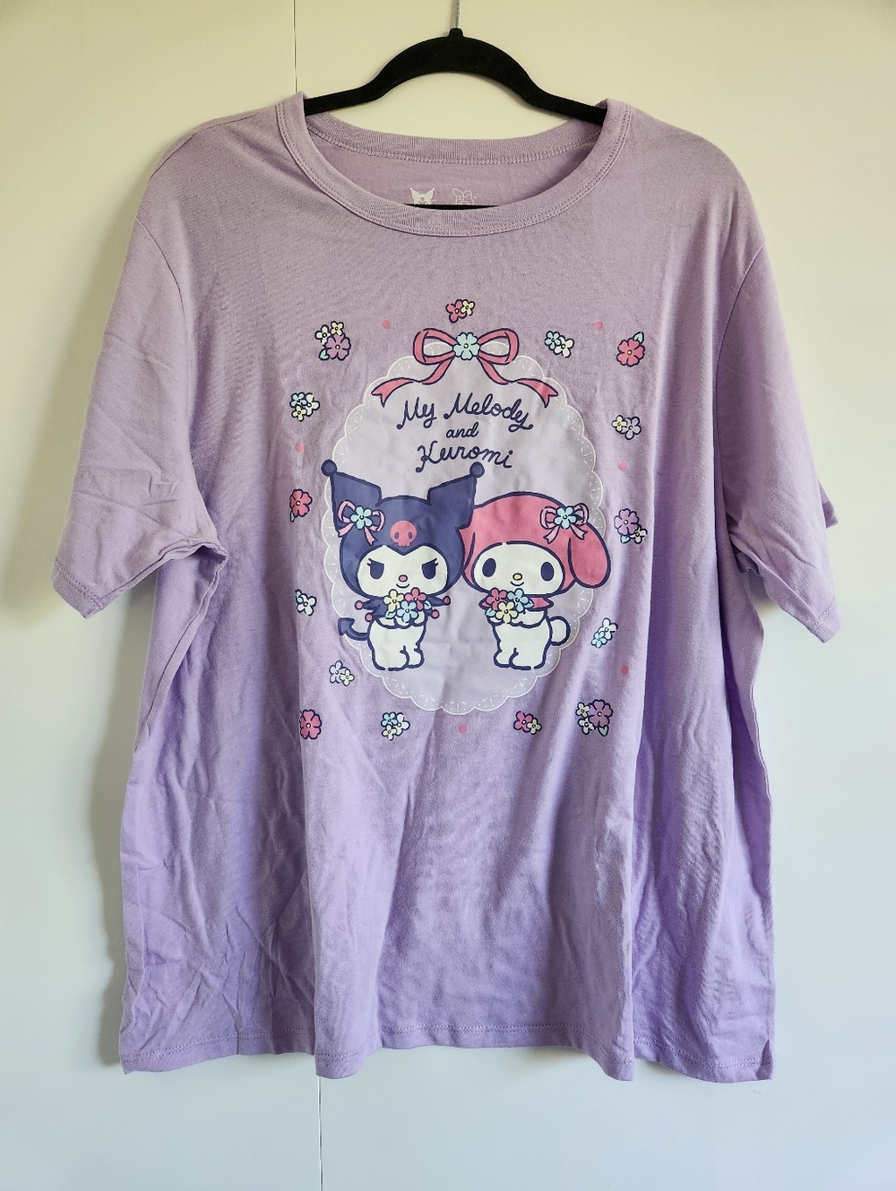 Sanrio My Melody Kuromi Graphic Tee Purple Cute Kawaii NWT
